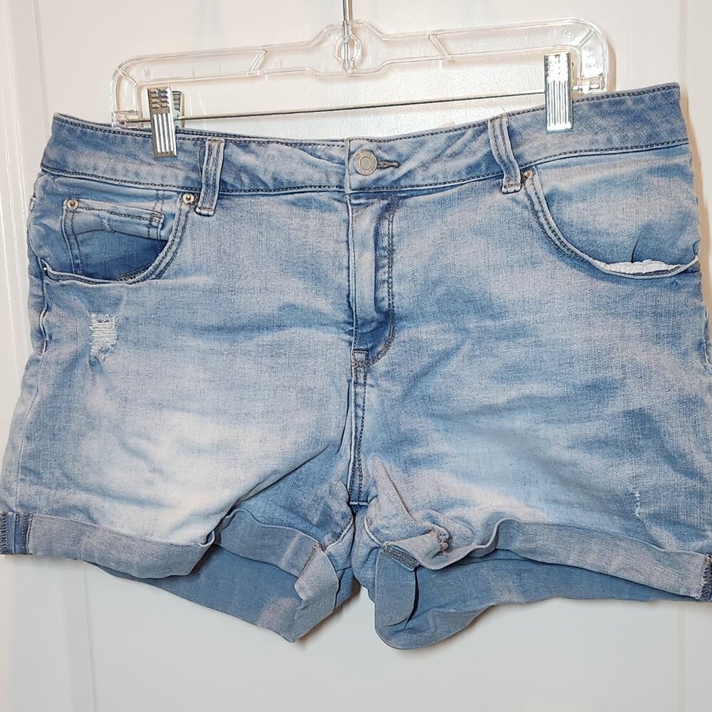 Time and Tru Distressed Denim Shorts